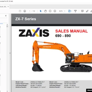 Hitachi Zaxis ZX-7 Series Sales Manual -PDF DOWNLOAD