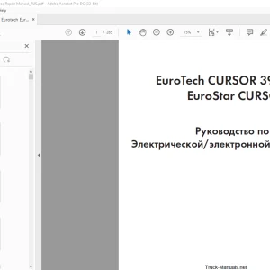 Iveco Truck EuroTech CURSOR 390–430 EuroStar CURSOR 430 Руководство по ремонту Электрической/электронной системы