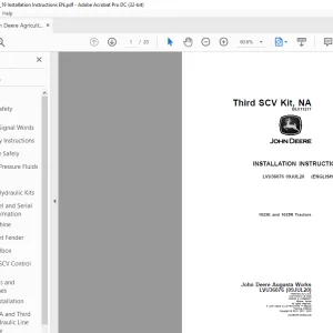 John Deere 1023E and 1025R Tractors INSTALLATION INSTRUCTIONS MANUAL LVU36076 - PDF DOWNLOAD