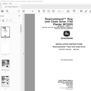 John Deere 1745 Planter MY2020 Instruction Manual KK76018 PDF