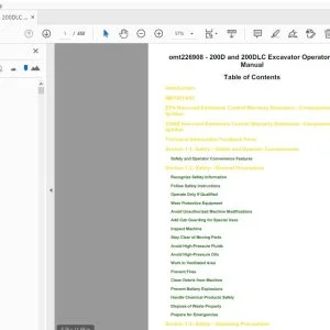 John Deere 200D & 200DLC Excavator Operator's Manual omt226908 - PDF DOWNLOAD