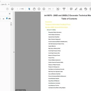 John Deere 200D & 200DLC Excavator Technical Manual tm10076 - PDF DOWNLOAD