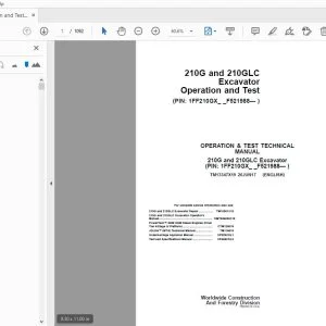 John Deere 210G & 210GLC Excavator Operation & Test Manual TM13347X19 - PDF DOWNLOAD