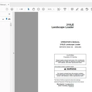 John Deere 210LE Landscape Loader Operator's Manual OMT186794 - PDF DOWNLOAD