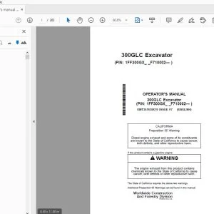 John Deere 300GLC Excavator Operator's Manual OMT357638X19 - PDF DOWNLOAD