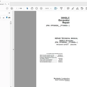 John Deere 300GLC Excavator Repair Technical Manual TM13264X19 - PDF DOWNLOAD
