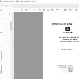 John Deere 3033R, 3038R, 3039R, 3045R, and 3046R (Cab and Open Station) INSTALLATION INSTRUCTIONS MANUAL LVU27610