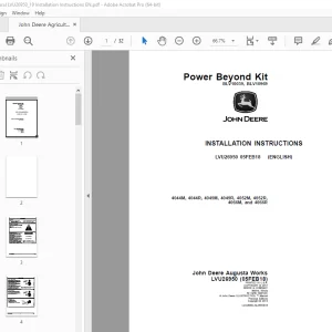 John Deere 4044M 4044R 4049M 4049R 4052M 4052R 4066M & 4066R Instruction Manual LVU26950 PDF
