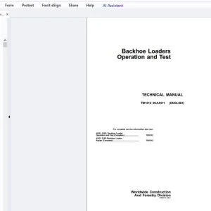John Deere 410D, 510D Backhoe Loader Operation, Repair & Test Technical Manual TM1512 - PDF DOWNLOAD