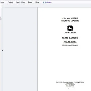 John Deere 410J & 410TMC Backhoe Loaders Parts Manual PC10006 - PDF DOWNLOAD
