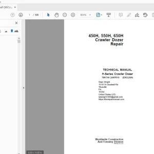 John Deere 450H, 550H, 650H Crawler Dozer Repair Technical Manual TM1744 - PDF DOWNLOAD