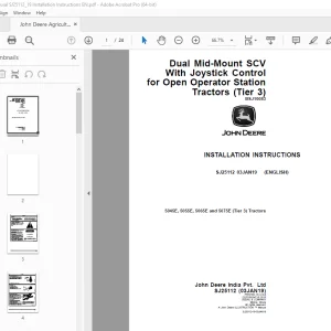 John Deere 5045E, 5055E, 5065E & 5075E (Tier 3) Tractors Instruction Manual SJ25112 PDF