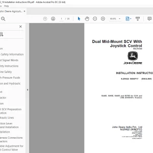 John Deere 5045E, 5055E, 5065E and 5075E for OOS & Tractors INSTALLATION INSTRUCTIONS MANUAL