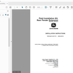 John Deere 5075G (V/N/F), 5090G (V/N/F), 5100G (N/F), 5105G (N/F) (Engine F5D) iT4 Instruction Manual - PDF