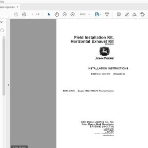 John Deere 5075G V N F Engine F5D FT4 Instruction Manual ER451025 PDF