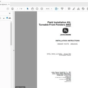 John Deere 5075GL 5090GL 5100GL iT4 Operator Manual ER463387 PDF