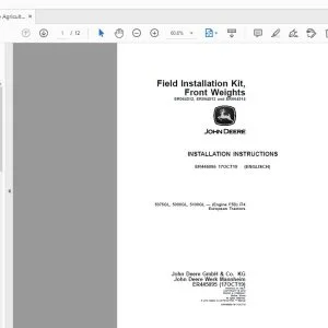 John Deere 5075GL, 5090GL, 5100GL - (Engine F5D) iT4 Instruction Manual ER445095 - PDF