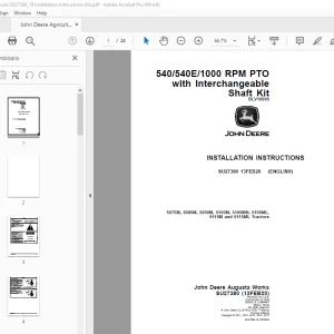 John Deere 5075M 5085M 5090M 5100M 5100MH 5100ML 5115M & 5115ML Tractors Instruction Manual  PDF