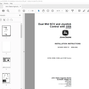 John Deere 5075M 5085M 5100M & 5115M Tractors Instruction Manual SU34290 PDF