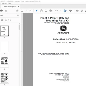 John Deere 5075M 5090M 5100M 5100MH 5115M 5100ML 5115ML 5125ML 5090R 5100R 5115R & 5125R Tractors Instruction Manual SU57874 PDF