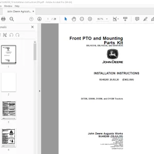 John Deere 5075M 5090M 5100M & 5115M Tractors Instruction Manual SU48268 PDF