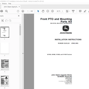 John Deere 5075M, 5090M, 5100M & 5115M Tractors Instruction Manual SU48268 PDF