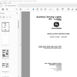 John Deere 5076EN 5083E 5083EN 5083E Limited 5085E 5090EN 5093E 5093EN 5093E Limited 5101E 5101EN & 5101E Limited Tractors Instruction Manual PDF