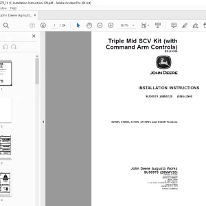 John Deere 5090R, 5100R, 5115R, 5115RH & 5125R Tractors Instruction Manual PDF