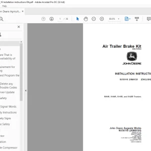 John Deere 5090R, 5100R, 5115R, and 5125R Tractors Installation Instructions Manual SU56118 PDF