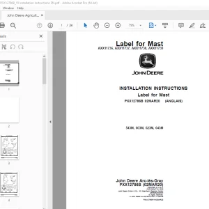 John Deere 543M, 603M, 623M, 643M Instruction Manual PXX12786B PDF