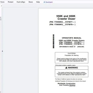 John Deere 550K & 650K Crawler Dozer Operator's Manual OMT356886X19 - PDF DOWNLOAD