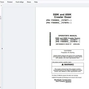 John Deere 550K & 650K Crawler Dozer Operator's Manual OMT356886X19 - PDF DOWNLOAD
