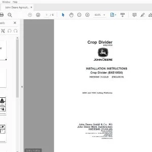 John Deere 600X & 700X Cutting Platforms Instructions Manual HXE85849 - PDF DOWNLOAD