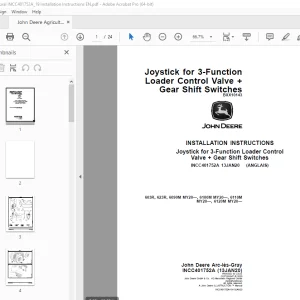 John Deere 603R, 623R, 6090M MY20, 6100M MY20, 6110M MY20, 6120M MY20 Instruction Manual INCC401752A PDF
