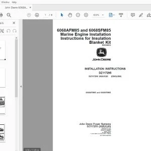 John Deere 6068AFM85 & 6068SFM85 Instruction Manual DZ117295 - PDF DOWNLOAD