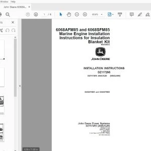 John Deere 6068AFM85 6068SFM85 Operator Manual DZ117295 PDF