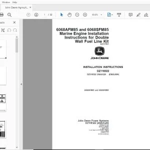 John Deere 6068AFM85 & 6068SFM85 Instructions Manual DZ118322 - PDF DOWNLOAD