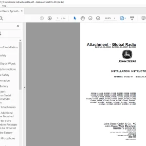 John Deere 6090M, 6100M, 6105M, 6110M, 6115M, 6120M, 6125M, INSTALLATION INSTRUCTIONS Manual MHM1673