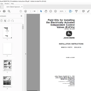 John Deere 6105R to 6210R Electrically Instruction Manual MHM1534 PDF