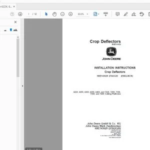 John Deere 622X, 625X, 630X, 635X, 640X & 722X, 725X, 730X, 735X & 740X Cutting Platforms Instruction Manual - PDF DOWNLOAD