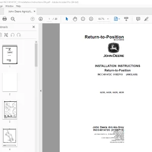 John Deere 623R, 643R, 663R, 683R Instruction Manual INCC401472C PDF