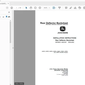 John Deere 630FD, 635FD, 640FD, 645FD, 730FD, 735FD, 740FD & 745FD Flexible Drapers Instruction Manual - PDF DOWNLOAD