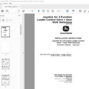 John Deere 643R 663R 683R 6140M T2 MY20 6155M T2 MY20 6175M T2 MY20 6195M T2 MY20 Instruction Manual PXX13086A PDF