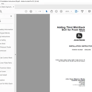 John Deere 7210R 7230R 7250R 7270R 7290R 7310R 7R 210 7R Installation Instructions Manual R340950 PDF