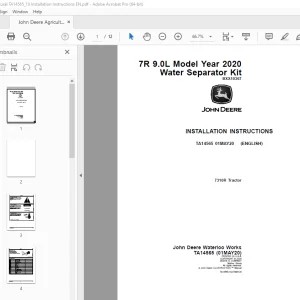 John Deere 7310R Tractor Instruction Manual TA14565 - PDF DOWNLOAD