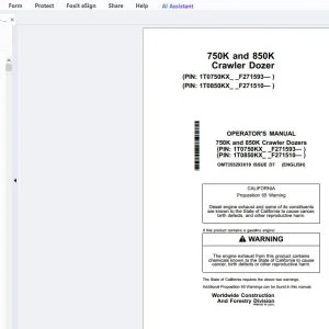 John Deere 750K & 850K Crawler Dozer Operator's Manual OMR355293X19 - PDF DOWNLOAD