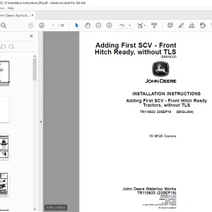 John Deere 7R MY20 Tractors Instruction Manual TR110633 - PDF DOWNLOAD
