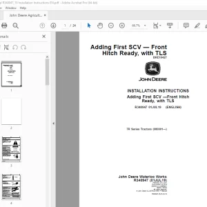 John Deere 7R Series Tractors (080001—) Instruction Manual R340947 PDF