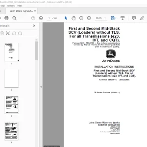John Deere 7R Series Tractors (080001—) Instruction Manual R340953 PDF