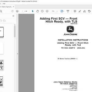 John Deere 7R Series Tractors (080001—) Instruction Manual TR110634 - PDF DOWNLOAD